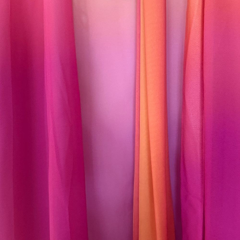 Lovers + Friends Vibrant Pink and Yellow Cape - Picture 3 of 6